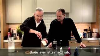 aerolatte  milk frother makes three layer caffè latte macchiato [upl. by Bellina]