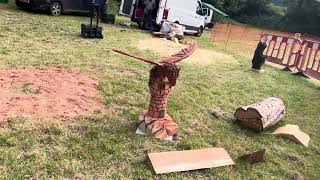 A fabulous range of wooden sculpture at Caerleon festival 2024 [upl. by Anihtyc]