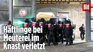 Gefängnismeuterei Polizei stürmt Knast in Thüringen  JVA Untermaßfeld [upl. by Itnavart]